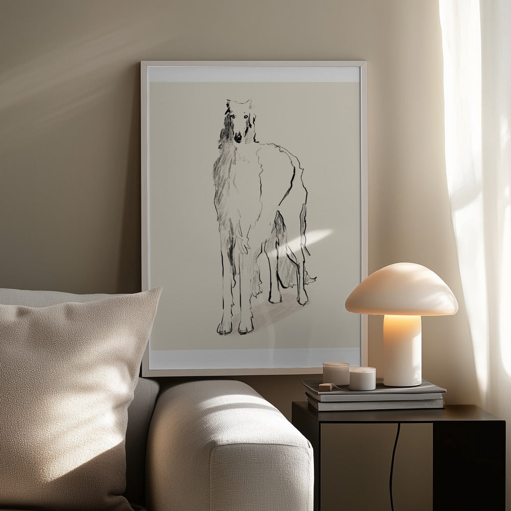 Borzoi Russische Wolfshond Pandc | Poster
