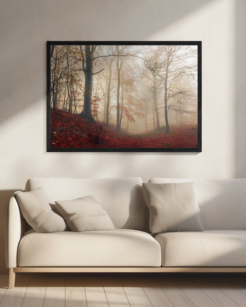Wachten op het hert. | Canvas