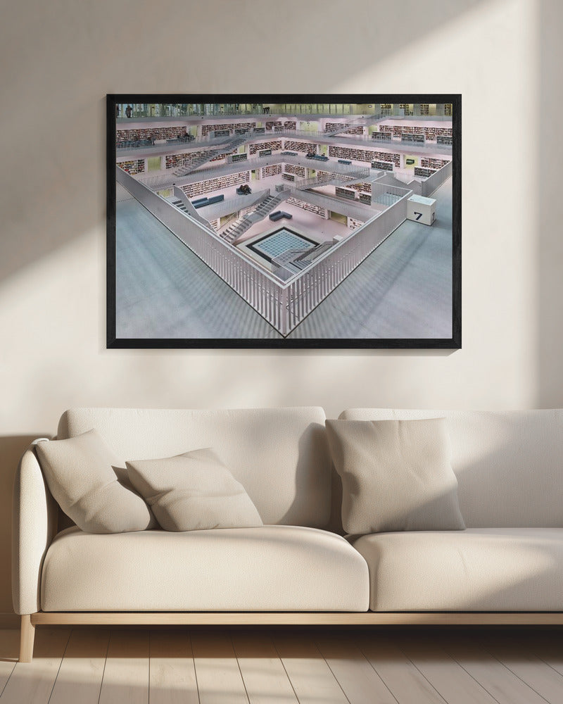 Stadtbibliothek Stuttgart binnenruimte I | Canvas