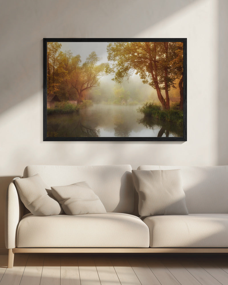Mistige herfst | Canvas