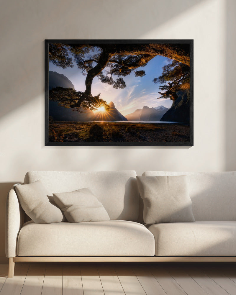 Zonnige dag in Milford Sound | Canvas