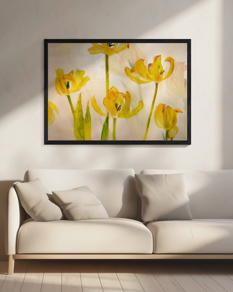 Bloeiende tulpen | Canvas