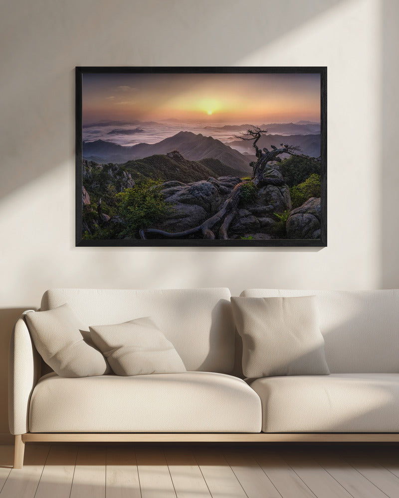 Zonsopgang op de top | Canvas