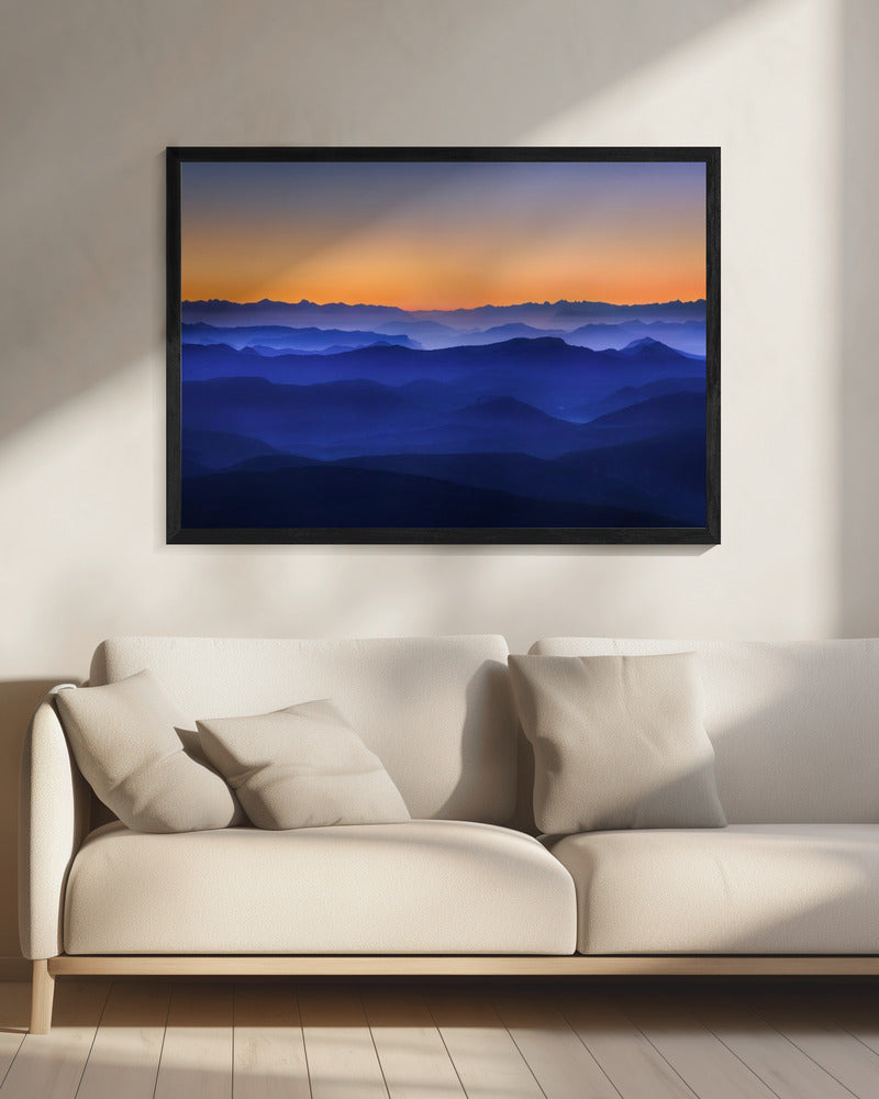 Mistige Bergen | Canvas