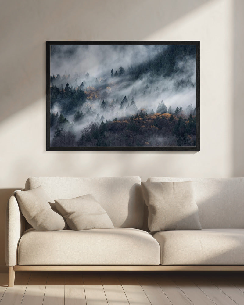 Een pad van de mist | Canvas