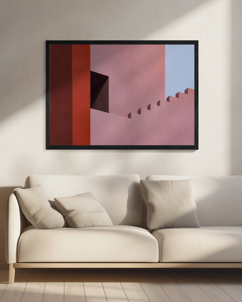 Muurschildering Rood #7 | Canvas