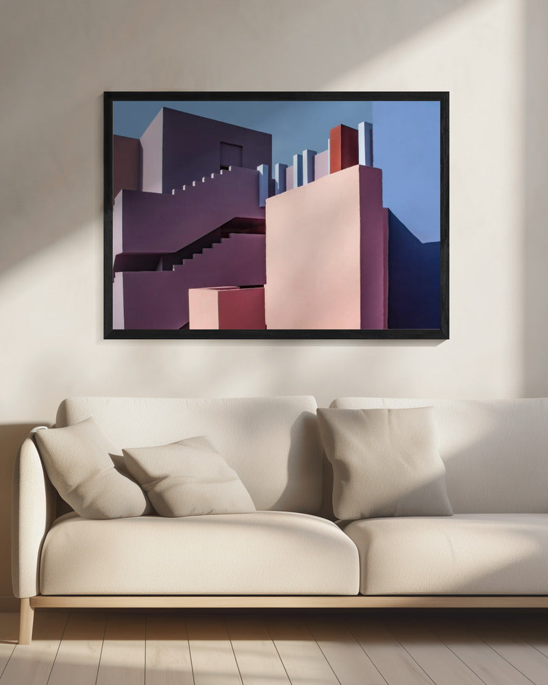 Muurschildering Rood #9 | Canvas