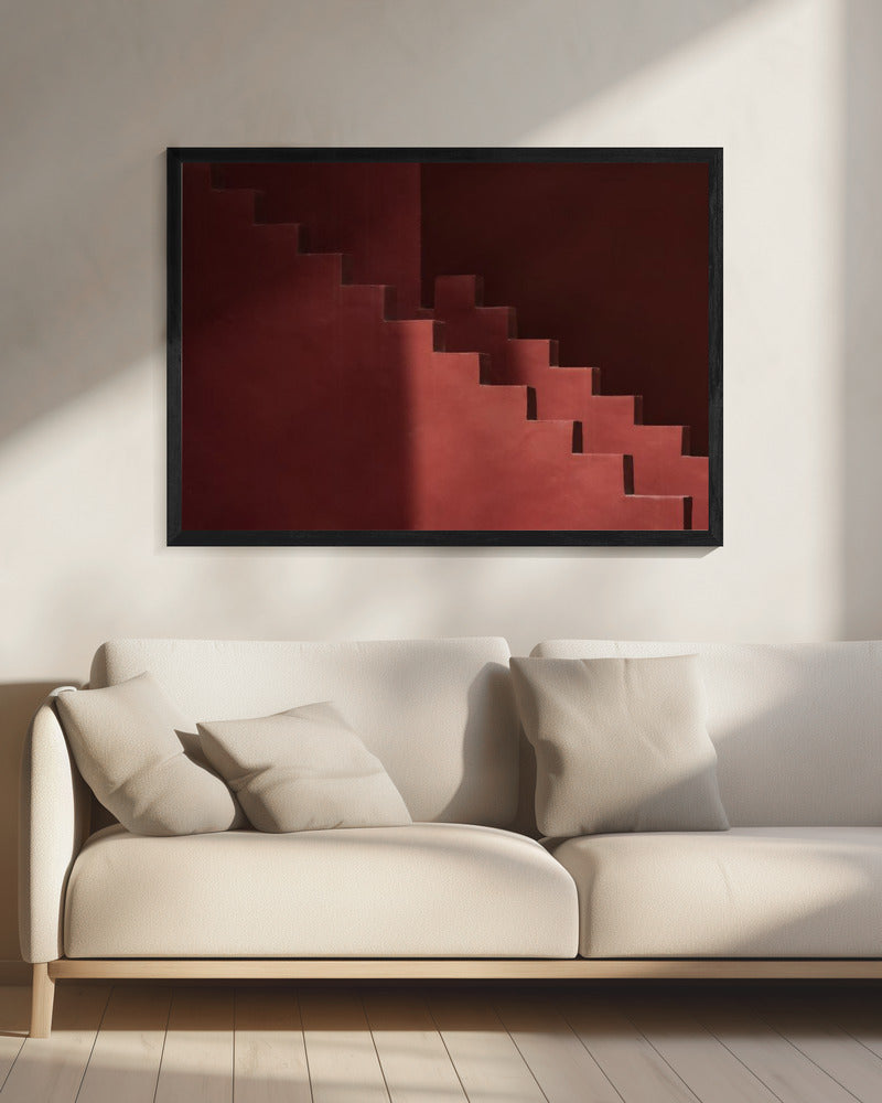 Muurschildering Rood #12 | Canvas