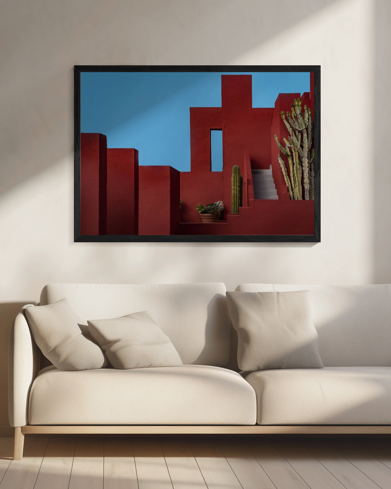 Muurschildering Rood #15 | Canvas