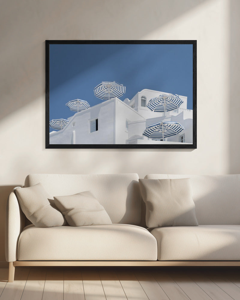 Blauw en wit | Canvas
