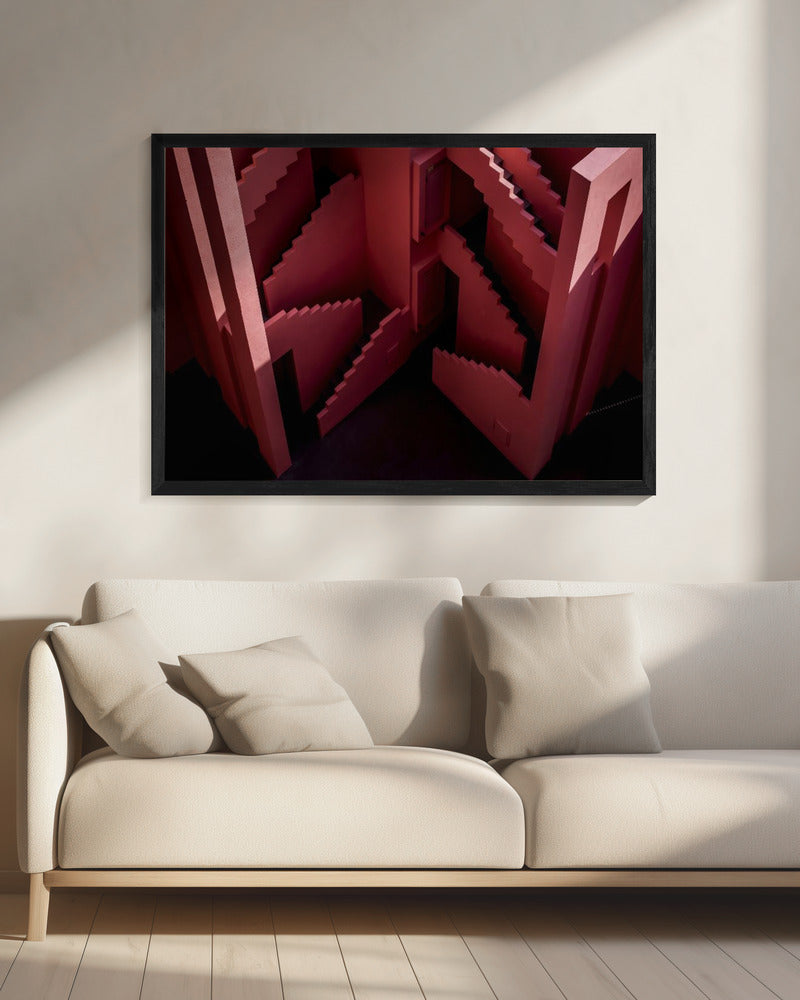 Muurschildering Rood #46 | Canvas