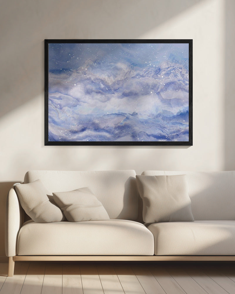 Bergen onder een sterrenhemel | Canvas