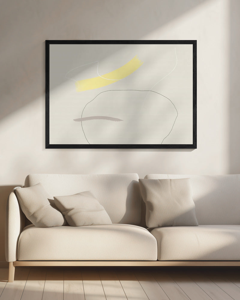 Een vleugje geel | Canvas