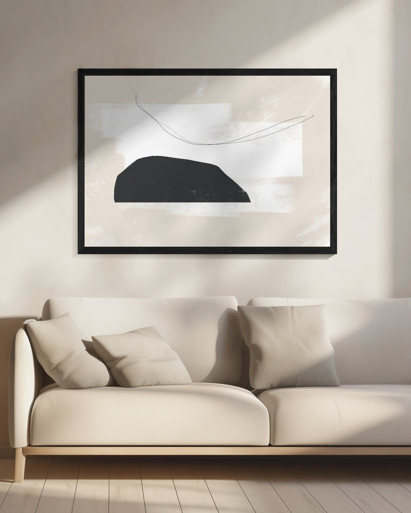 Zwarte geometrische vormen | Canvas