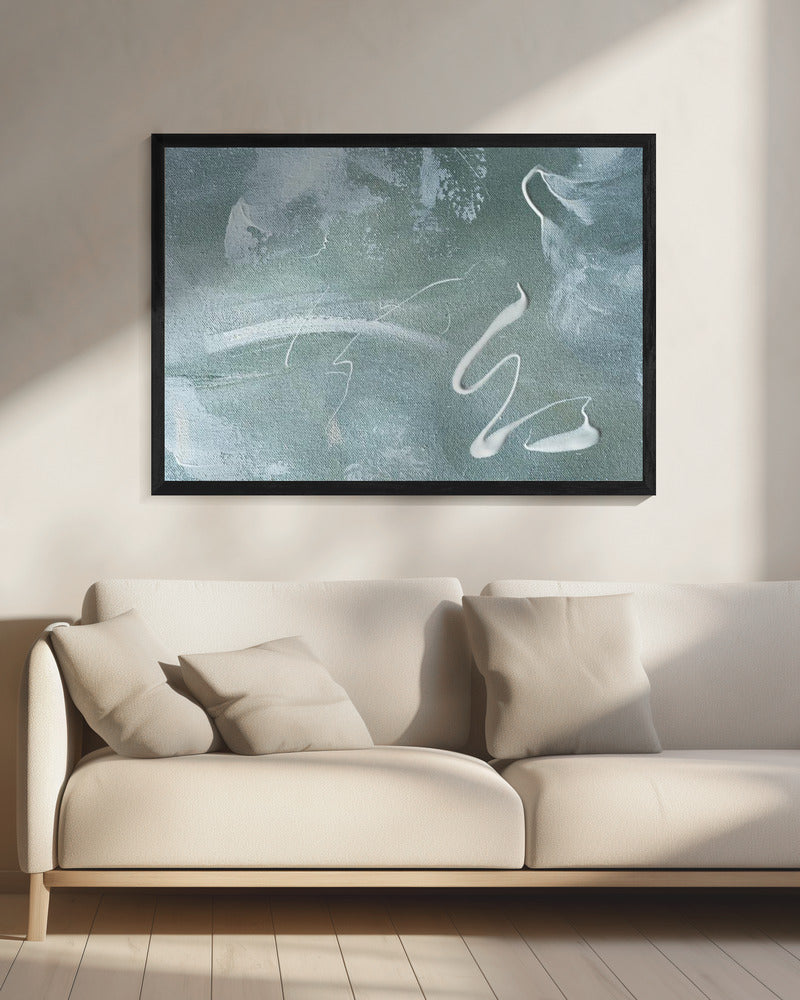 Groen en wit acryl | Canvas