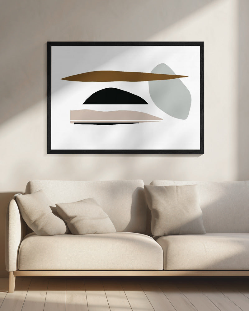 Organische vormen en aardse tinten | Canvas