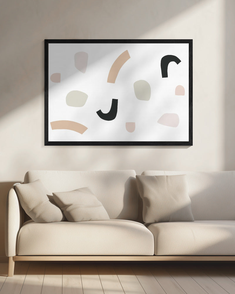 Organische vormen en neutrale tinten | Canvas