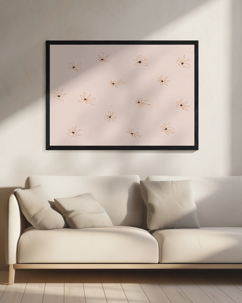 Minimalistische madeliefjespatronen | Canvas