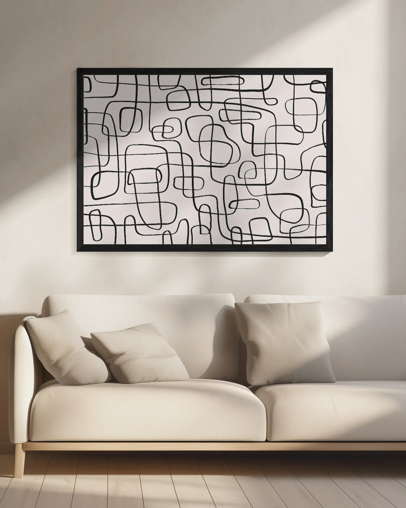 Curved Maze Lines | Canvas
