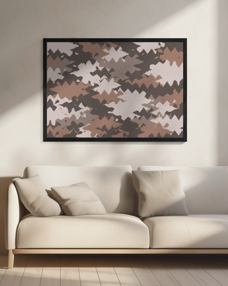 Zigzag Aardetinten | Canvas