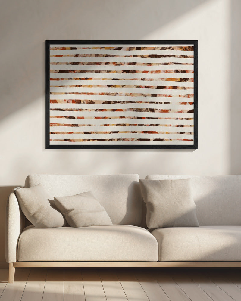 Strepen van aardse warmte | Canvas