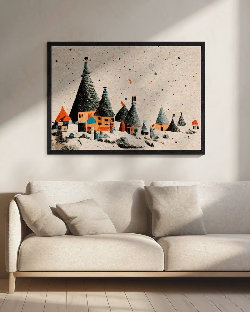 "Sprookjesachtig dorp" | Canvas