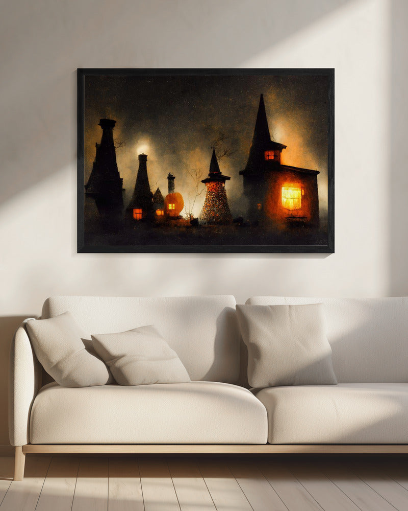 Spookachtig Glowscape | Canvas