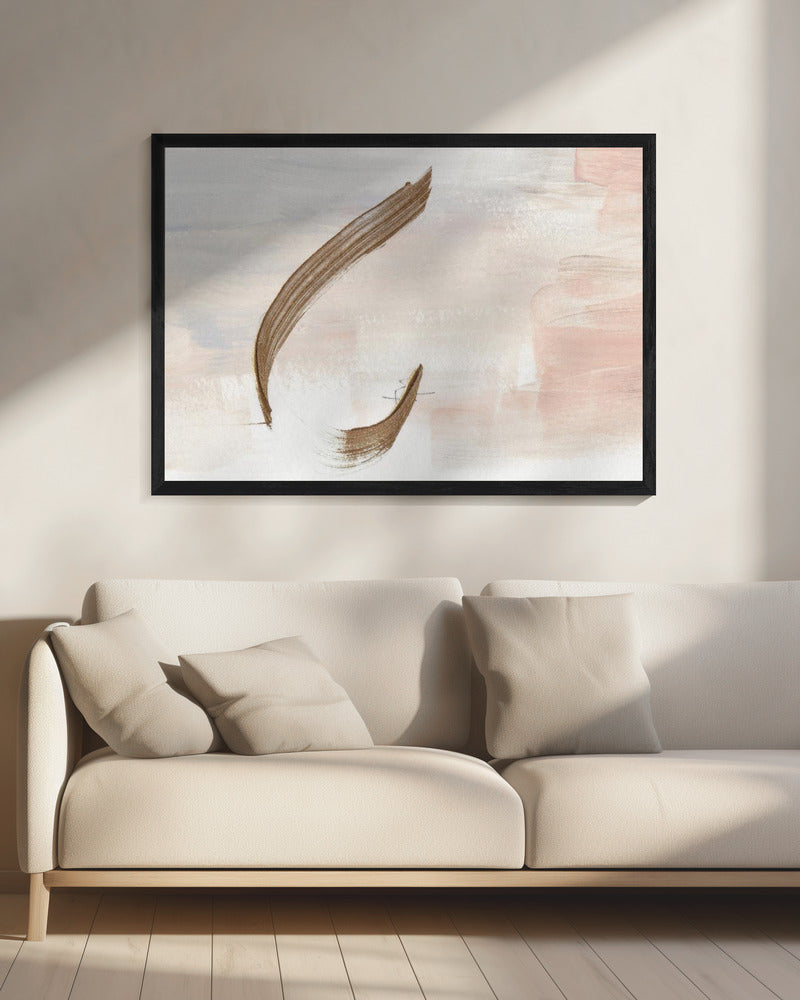 Zachte penseelstreken in aardse tinten | Canvas