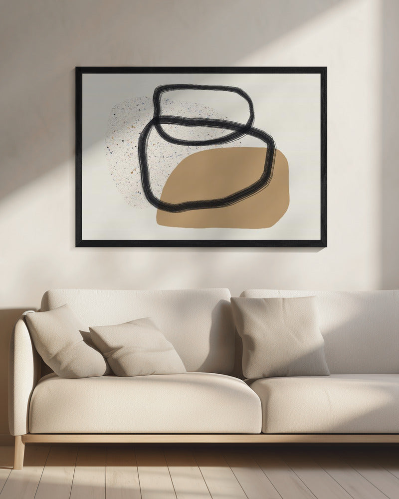 Organische vormen en aardse tinten | Canvas