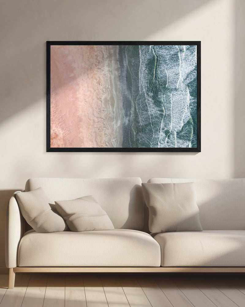 Roze en blauwe kust | Canvas