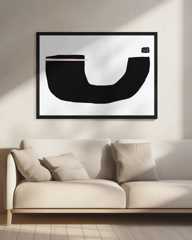 Zwarte geometrische vormen | Canvas