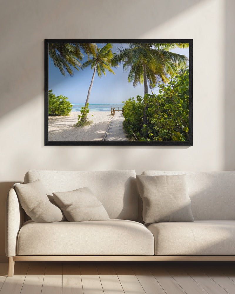 Naar het strand | Canvas