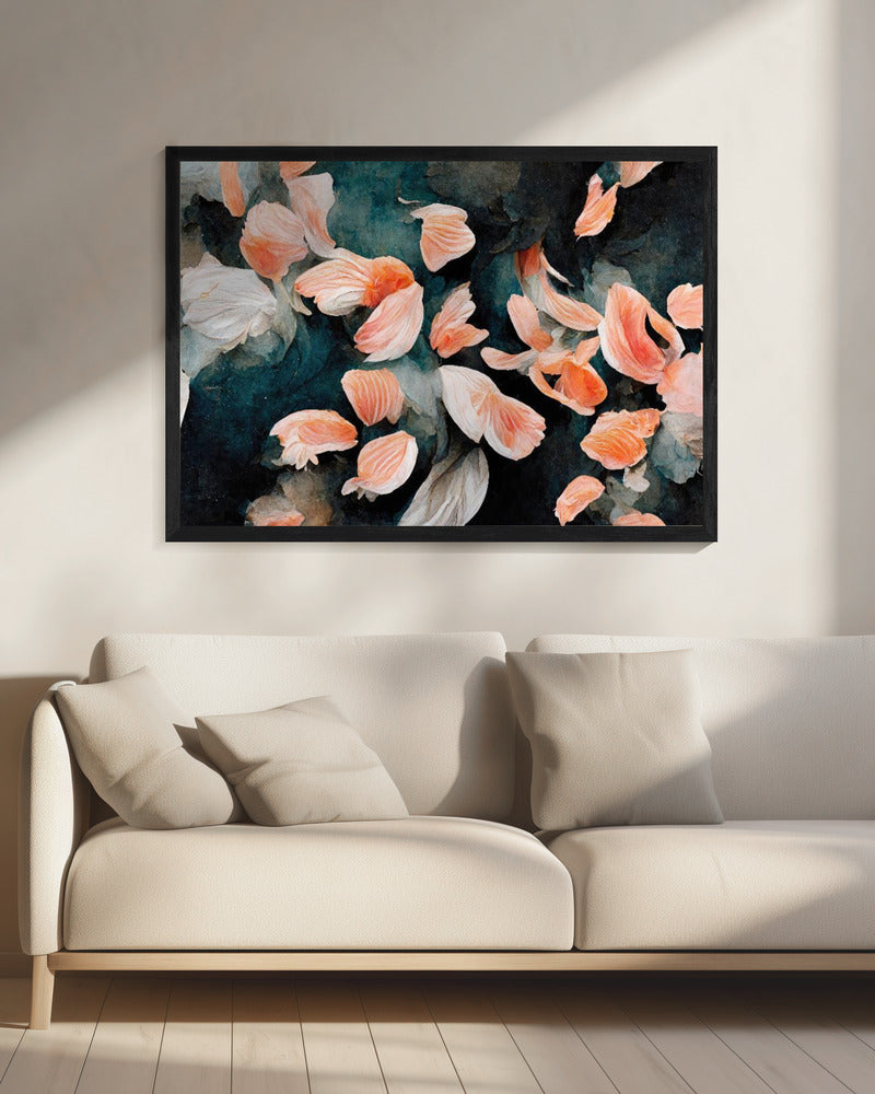 Bloemblaadjes in beweging | Canvas