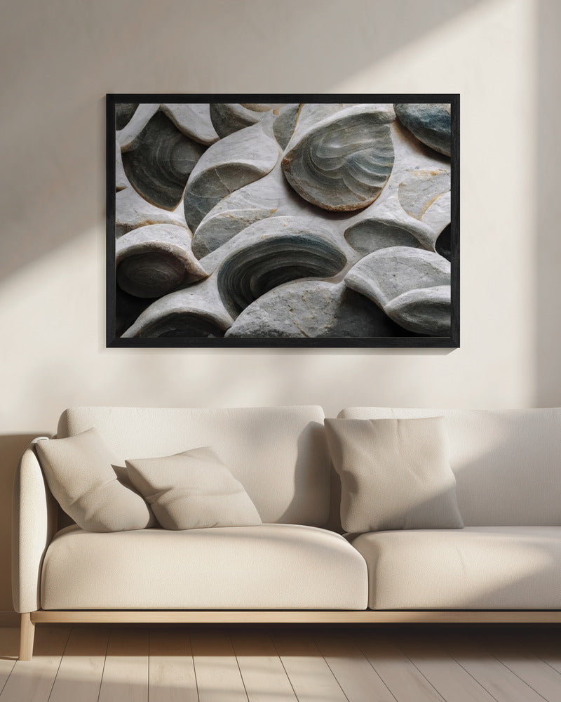 Harmonie van stenen bloemblaadjes | Canvas