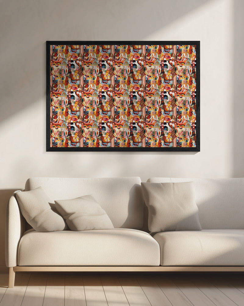 Levendige mozaïekstroom | Canvas