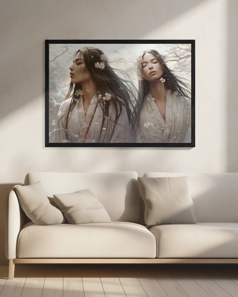 Bloemblaadjes van Sereniteit | Canvas