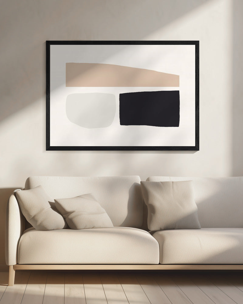 Geometric Shapes In Neutral Tones | Canvas