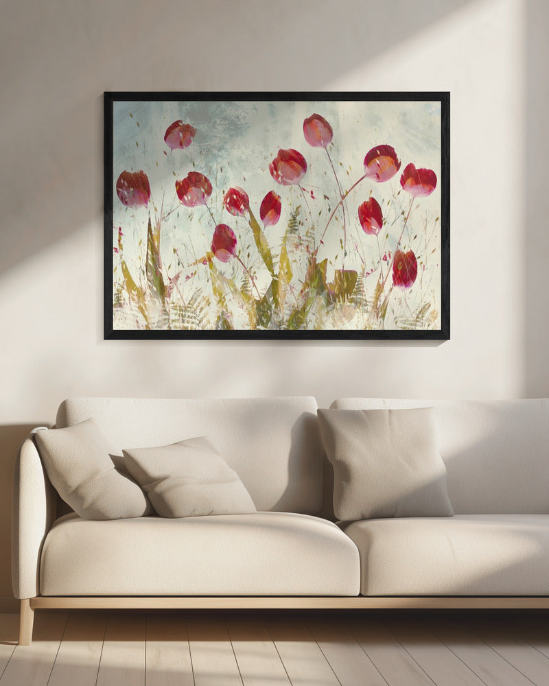 Vrolijke tulpen | Canvas