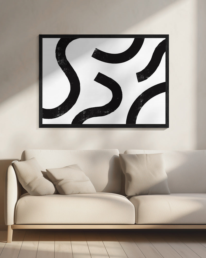 Monochrome curven | Canvas