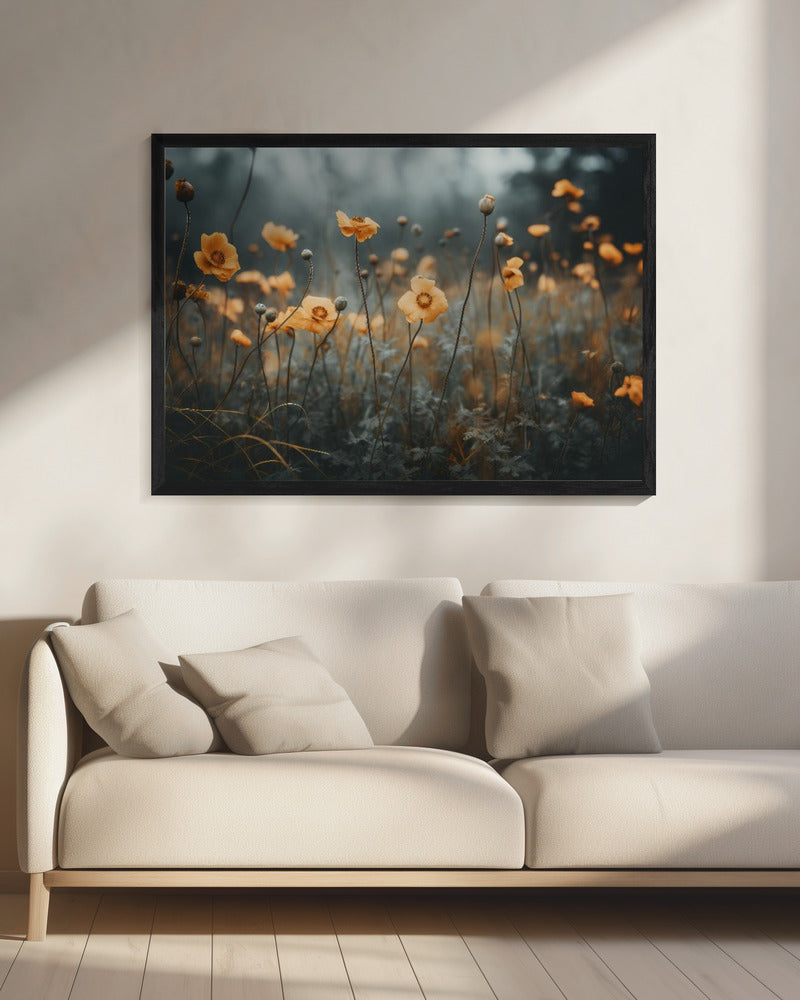 Gouden Klaproos Droom | Canvas