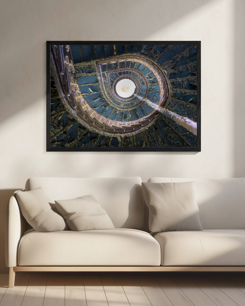Blauwe trap | Canvas