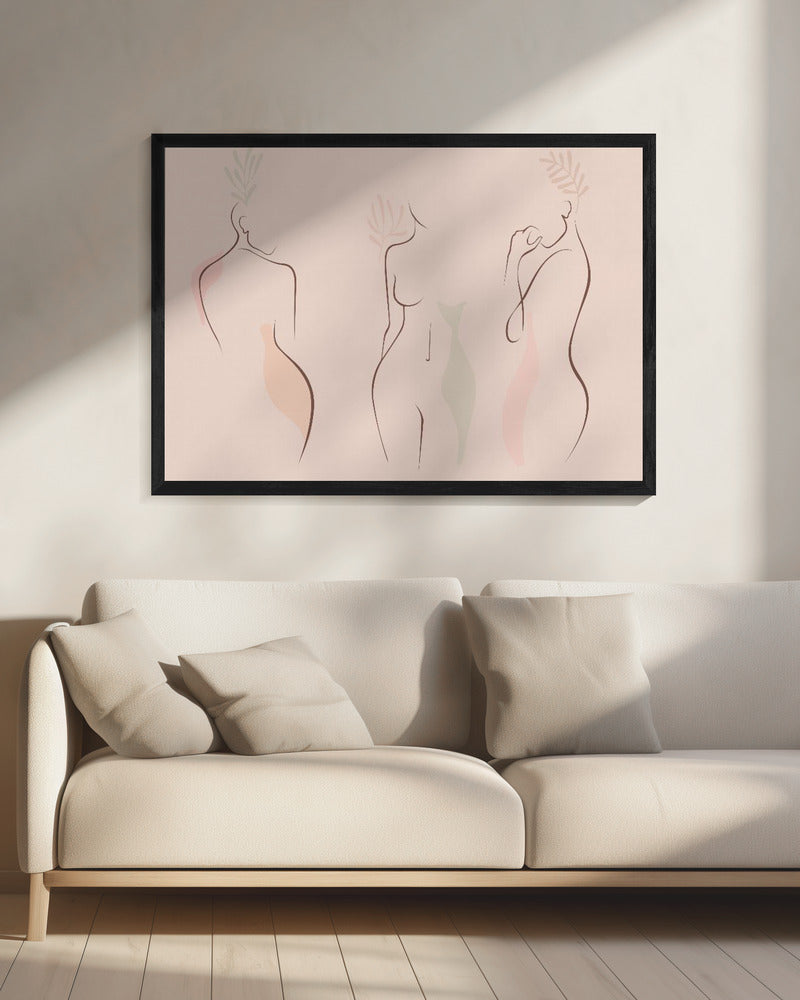 Sierlijke silhouetten | Canvas