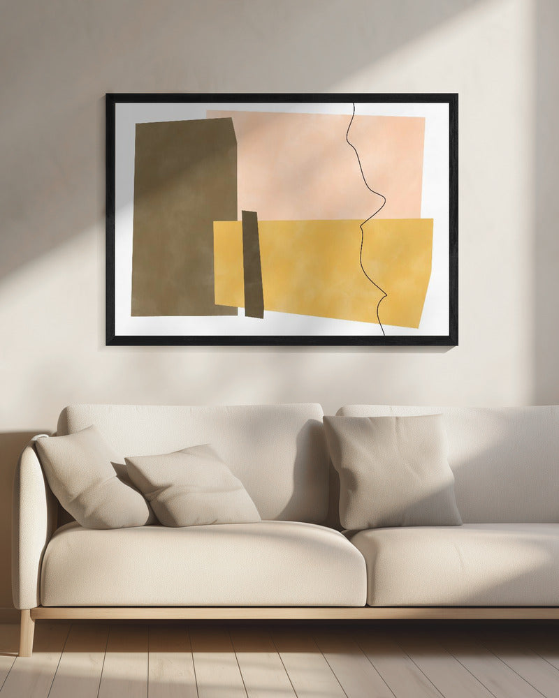 Geometrische vormen in aardse tinten | Canvas