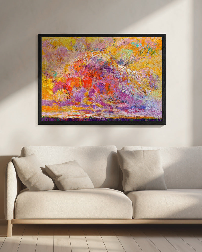 Expressionistisch kleurrijk abstract | Canvas