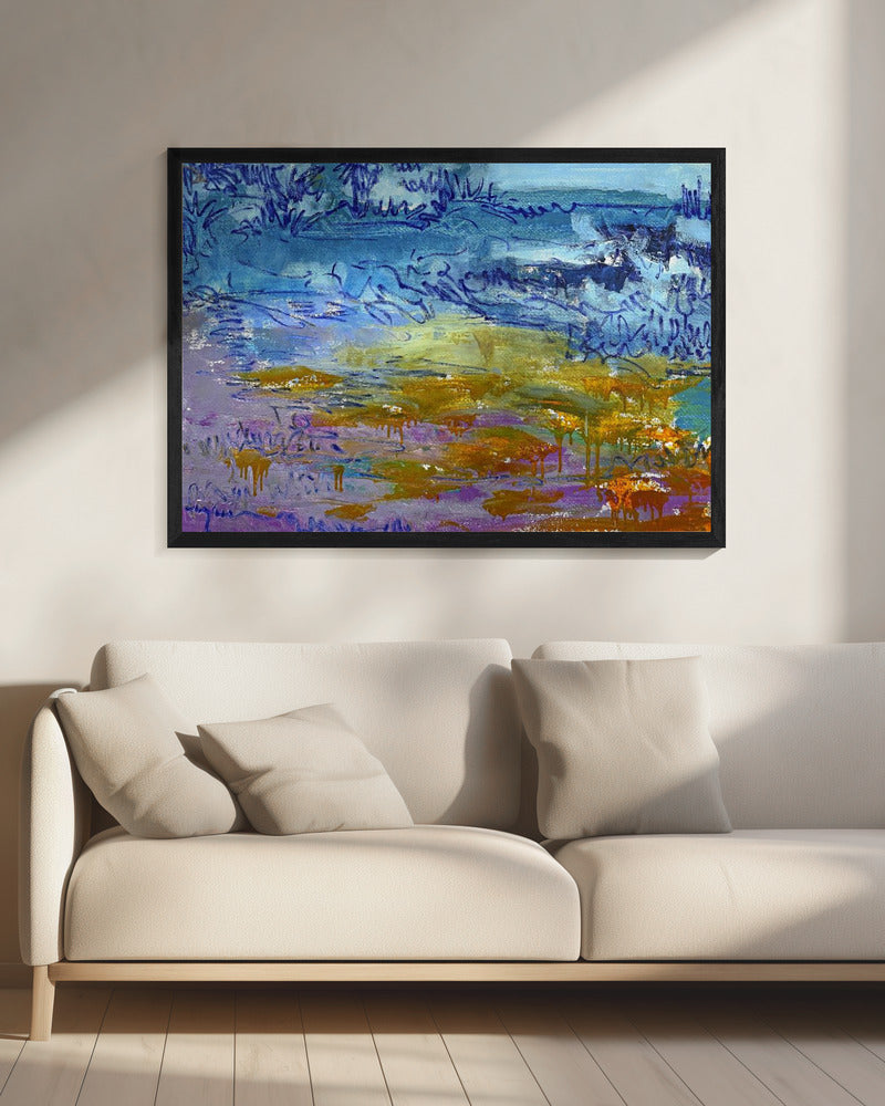 Expressionistisch kleurrijk abstract | Canvas