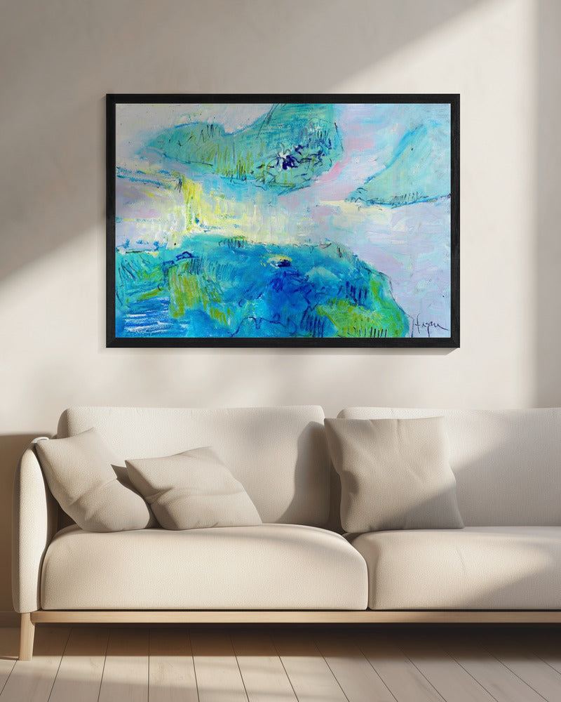 Azuurblauwe sereniteit | Canvas