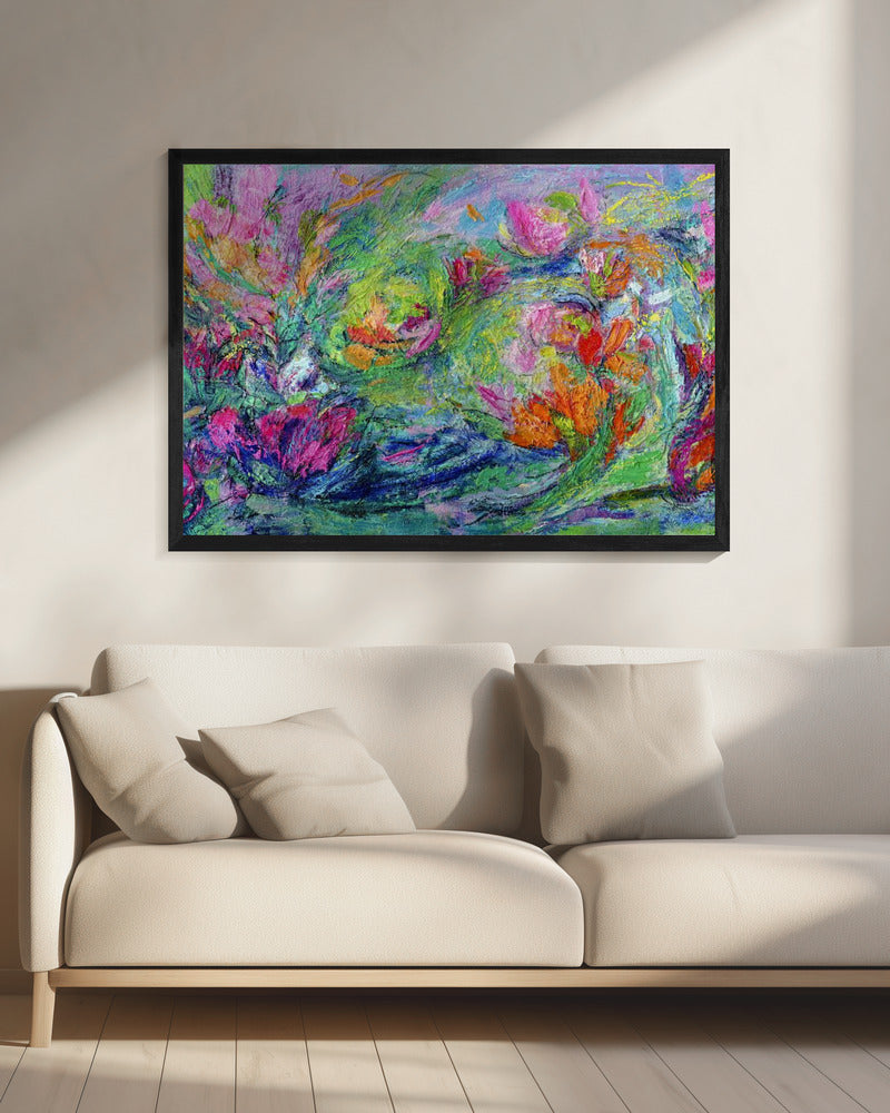 Levendig bloemenlandschap | Canvas