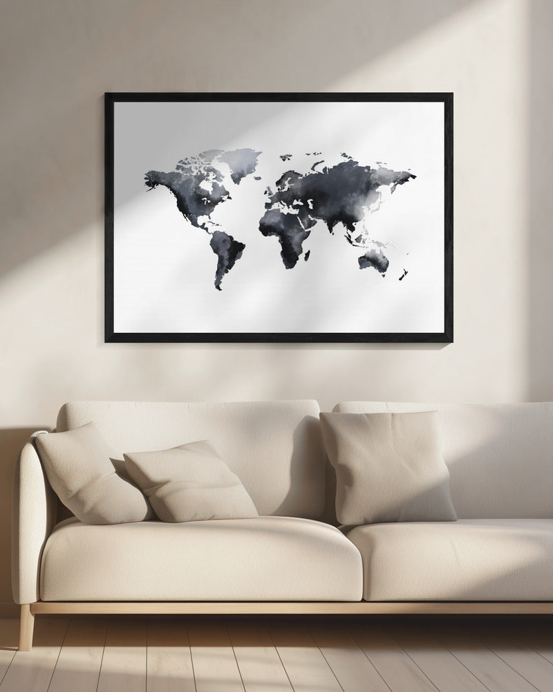 Dromerige wereldkaart | Canvas