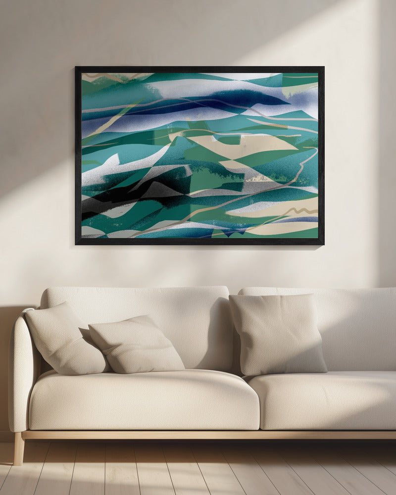 Abstractie in landschap | Canvas