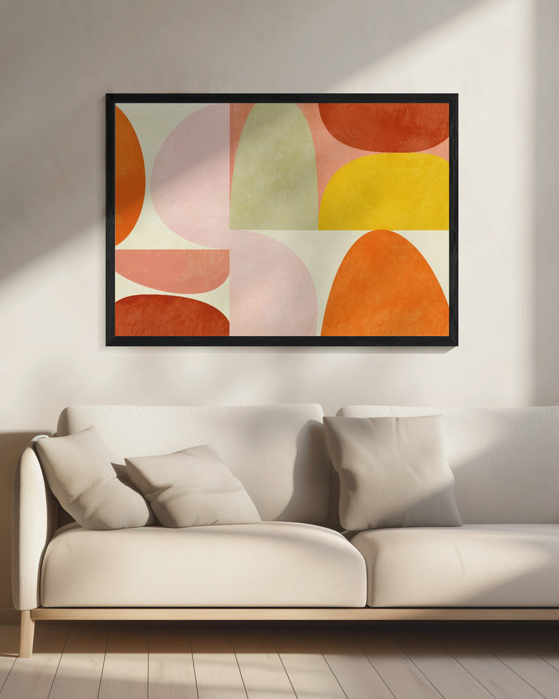 Warme pastelgeometrie | Canvas
